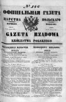 Gazeta Rządowa Królestwa Polskiego 1860 III, No 186