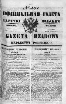 Gazeta Rządowa Królestwa Polskiego 1860 III, No 187