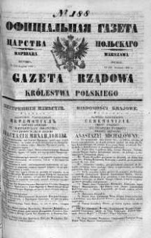 Gazeta Rządowa Królestwa Polskiego 1860 III, No 188