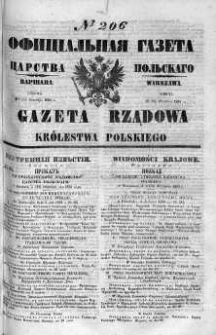Gazeta Rządowa Królestwa Polskiego 1860 III, No 206