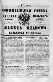 Gazeta Rządowa Królestwa Polskiego 1860 III, No 209