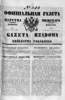 Gazeta Rządowa Królestwa Polskiego 1860 III, No 215