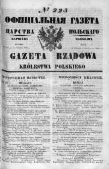 Gazeta Rządowa Królestwa Polskiego 1860 III, No 223