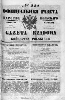 Gazeta Rządowa Królestwa Polskiego 1860 III, No 224