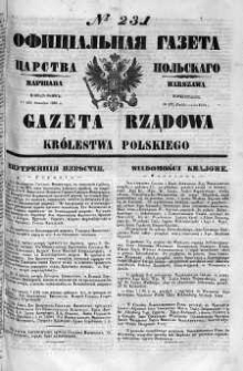 Gazeta Rządowa Królestwa Polskiego 1860 III, No 231