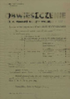 Obwieszczenie o drugiej rejestracji mężczyzn urodzonych w 1937 r.