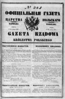 Gazeta Rządowa Królestwa Polskiego 1860 III, No 281