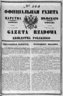 Gazeta Rządowa Królestwa Polskiego 1860 III, No 285
