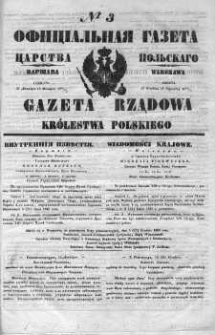 Gazeta Rządowa Królestwa Polskiego 1851 I, No 3