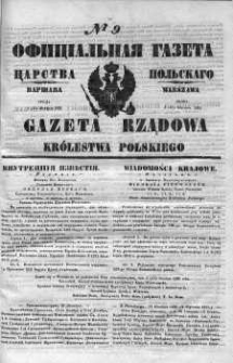 Gazeta Rządowa Królestwa Polskiego 1851 I, No 9