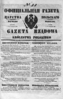 Gazeta Rządowa Królestwa Polskiego 1851 I, No 11