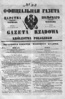 Gazeta Rządowa Królestwa Polskiego 1851 I, No 23