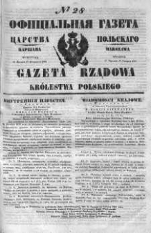 Gazeta Rządowa Królestwa Polskiego 1851 I, No 28