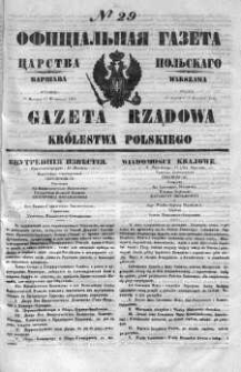 Gazeta Rządowa Królestwa Polskiego 1851 I, No 29
