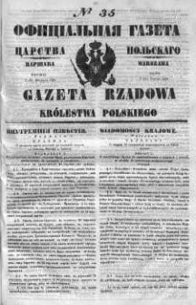Gazeta Rządowa Królestwa Polskiego 1851 I, No 35