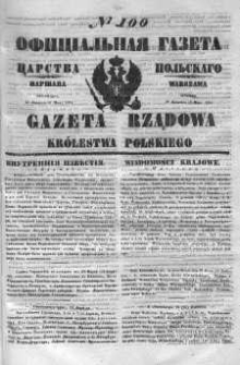 Gazeta Rządowa Królestwa Polskiego 1851 II, No 100