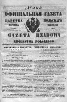 Gazeta Rządowa Królestwa Polskiego 1851 II, No 103