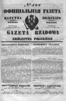 Gazeta Rządowa Królestwa Polskiego 1851 II, No 104