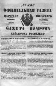Gazeta Rządowa Królestwa Polskiego 1851 II, No 105