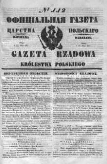 Gazeta Rządowa Królestwa Polskiego 1851 II, No 112