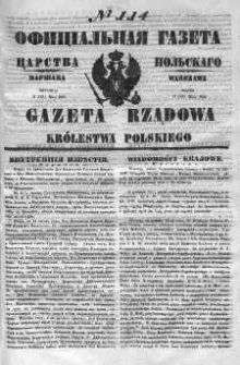 Gazeta Rządowa Królestwa Polskiego 1851 II, No 114