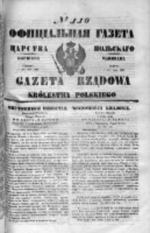 Gazeta Rządowa Królestwa Polskiego 1849 II, No 110