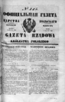 Gazeta Rządowa Królestwa Polskiego 1849 II, No 115