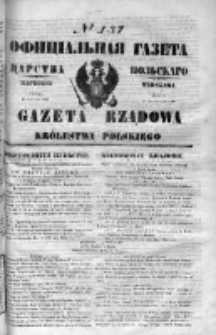 Gazeta Rządowa Królestwa Polskiego 1849 II, No 137