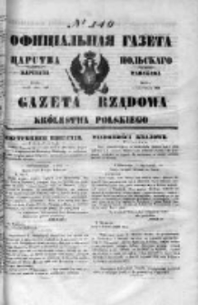 Gazeta Rządowa Królestwa Polskiego 1849 II, No 140