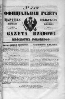 Gazeta Rządowa Królestwa Polskiego 1849 II, No 142