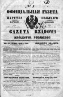 Gazeta Rządowa Królestwa Polskiego 1850 I, No 1