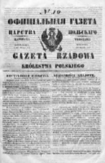 Gazeta Rządowa Królestwa Polskiego 1850 I, No 10