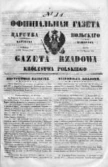 Gazeta Rządowa Królestwa Polskiego 1850 I, No 14