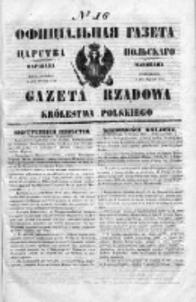 Gazeta Rządowa Królestwa Polskiego 1850 I, No 16