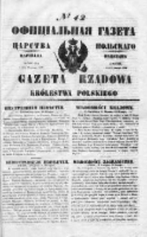 Gazeta Rządowa Królestwa Polskiego 1850 I, No 42