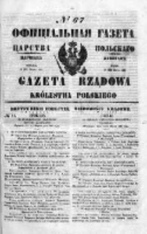 Gazeta Rządowa Królestwa Polskiego 1850 I, No 67