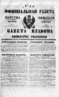 Gazeta Rządowa Królestwa Polskiego 1850 II, No 84