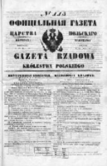 Gazeta Rządowa Królestwa Polskiego 1850 II, No 113