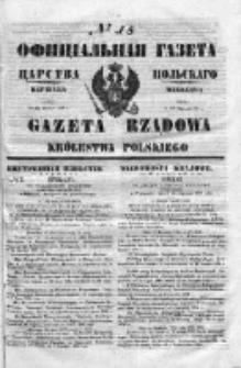 Gazeta Rządowa Królestwa Polskiego 1853 I, No 18
