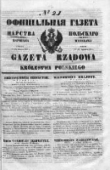 Gazeta Rządowa Królestwa Polskiego 1853 I, No 21