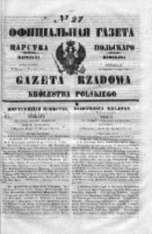 Gazeta Rządowa Królestwa Polskiego 1853 I, No 27