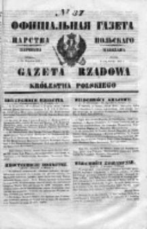 Gazeta Rządowa Królestwa Polskiego 1853 I, No 37