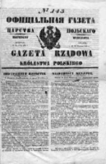 Gazeta Rządowa Królestwa Polskiego 1853 II, No 143