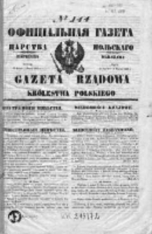 Gazeta Rządowa Królestwa Polskiego 1853 III, No 144