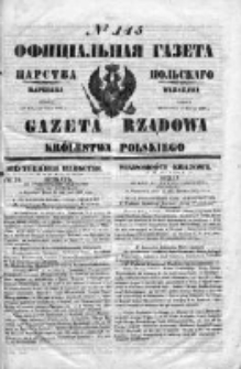 Gazeta Rządowa Królestwa Polskiego 1853 III, No 145