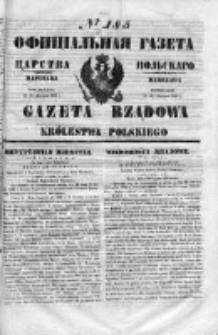Gazeta Rządowa Królestwa Polskiego 1853 III, No 185
