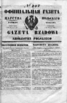 Gazeta Rządowa Królestwa Polskiego 1853 III, No 207