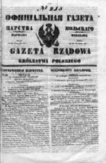 Gazeta Rządowa Królestwa Polskiego 1853 III, No 215