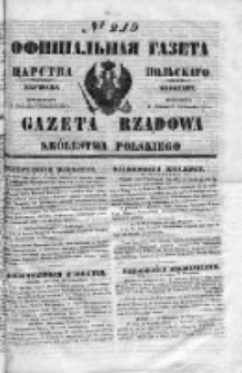 Gazeta Rządowa Królestwa Polskiego 1853 IV, No 219