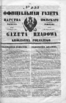 Gazeta Rządowa Królestwa Polskiego 1853 IV, No 233